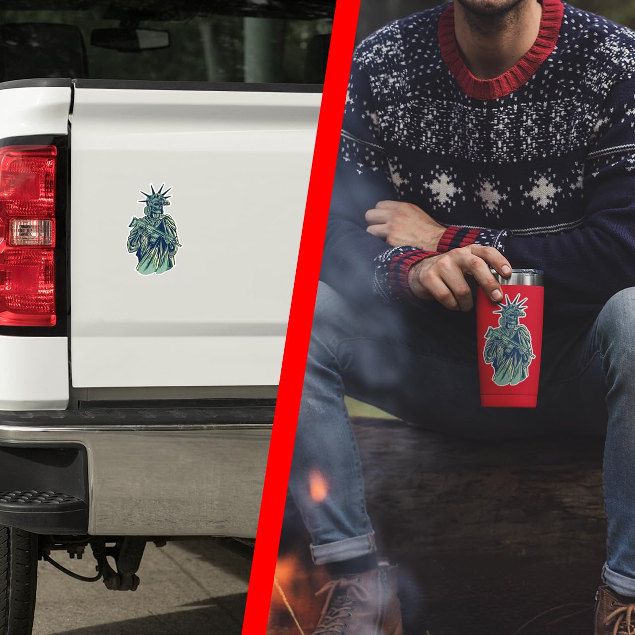 Statue of Liberty Patriotic (2 Pack)