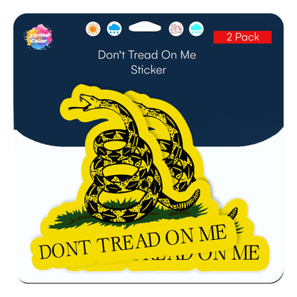 Dont Tread On Me American Flag Stickers (2 Pack) - Fade Resistant - Waterproof