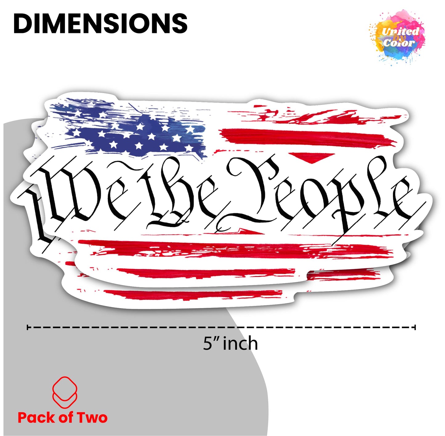 We The People with American Flag (2 Pack)