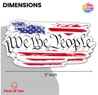 We The People with American Flag (2 Pack)