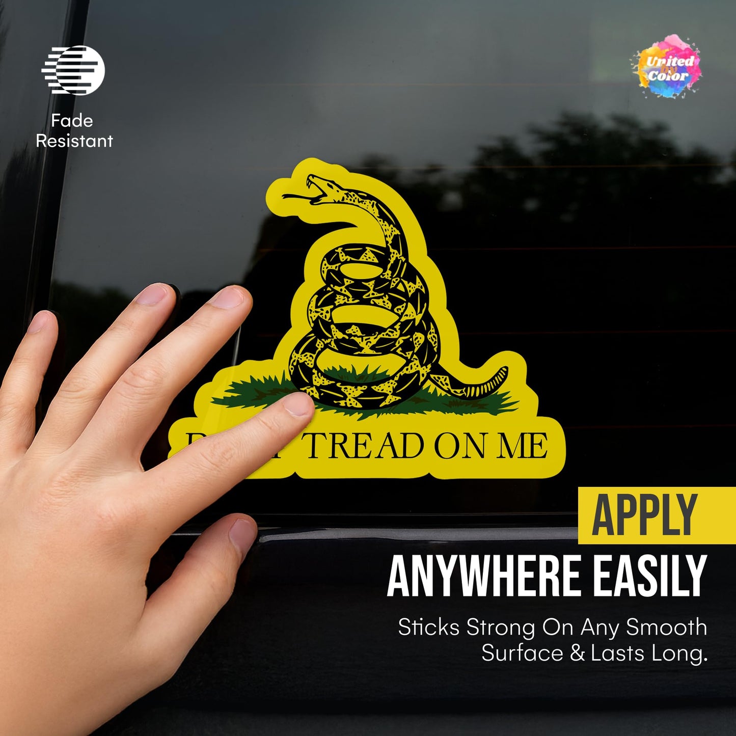 Dont Tread On Me American Flag Stickers (2 Pack) - Fade Resistant - Waterproof