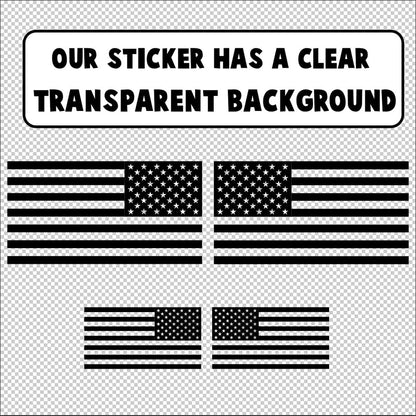 Matte Black American Flag (4 Pack)