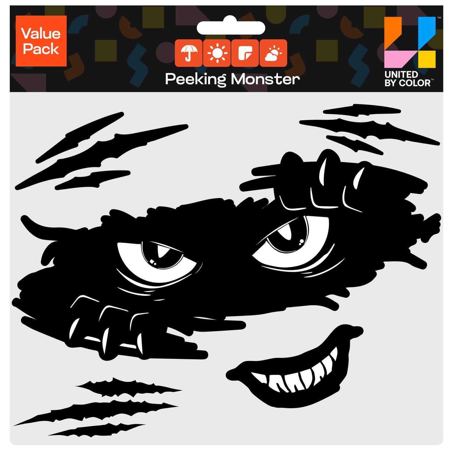 Peeking Monster Sticker (5 Pack) - Fade Resistant - Waterproof