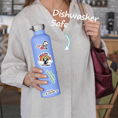 Funny Work Stickers (10 Pack)  - Fade Resistant - Waterproof