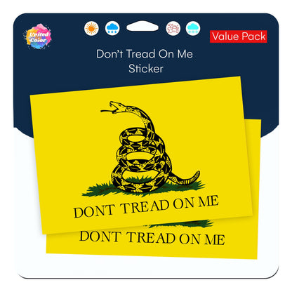 Dont Tread On Me American Flag Stickers (2 Pack) - Fade Resistant - Waterproof