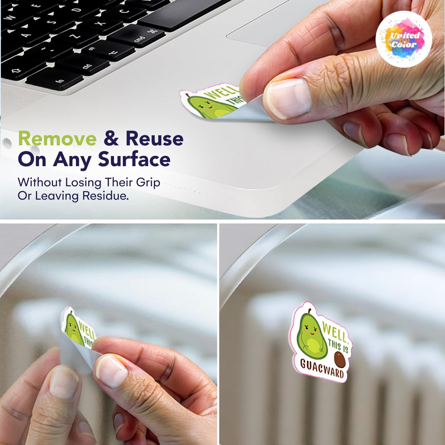 Food Stickers (16 Pack) - Fade Resistant - Waterproof