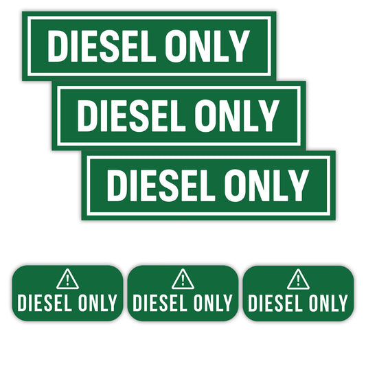 Diesel Only Sticker (6 Pack) - Fade Resistant - Waterproof