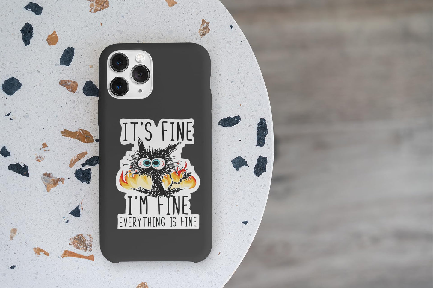 "It's Fine I'm Fine Everything is Fine" Sticker (3 Pack) - Fade Resistant - Waterproof
