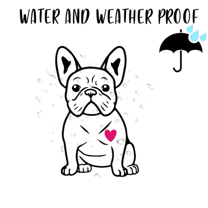 French Bulldog Sticker (1 Pack) - Fade Resistant - Waterproof