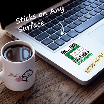 Funny Work Stickers (10 Pack)  - Fade Resistant - Waterproof