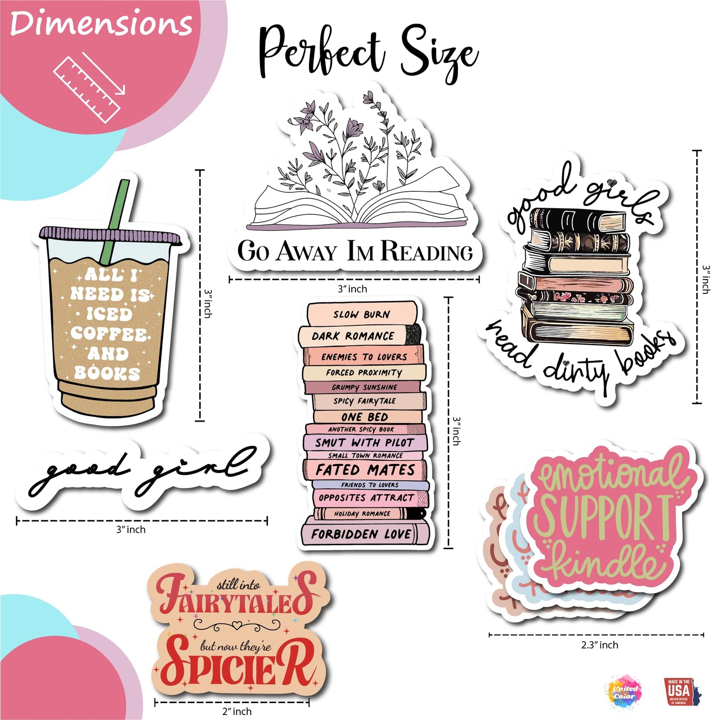 Kindle Stickers (9 Pack)