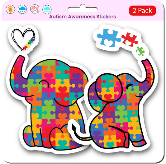 Autism Awareness Stickers (2 Pack)- Fade Resistant - Waterproof