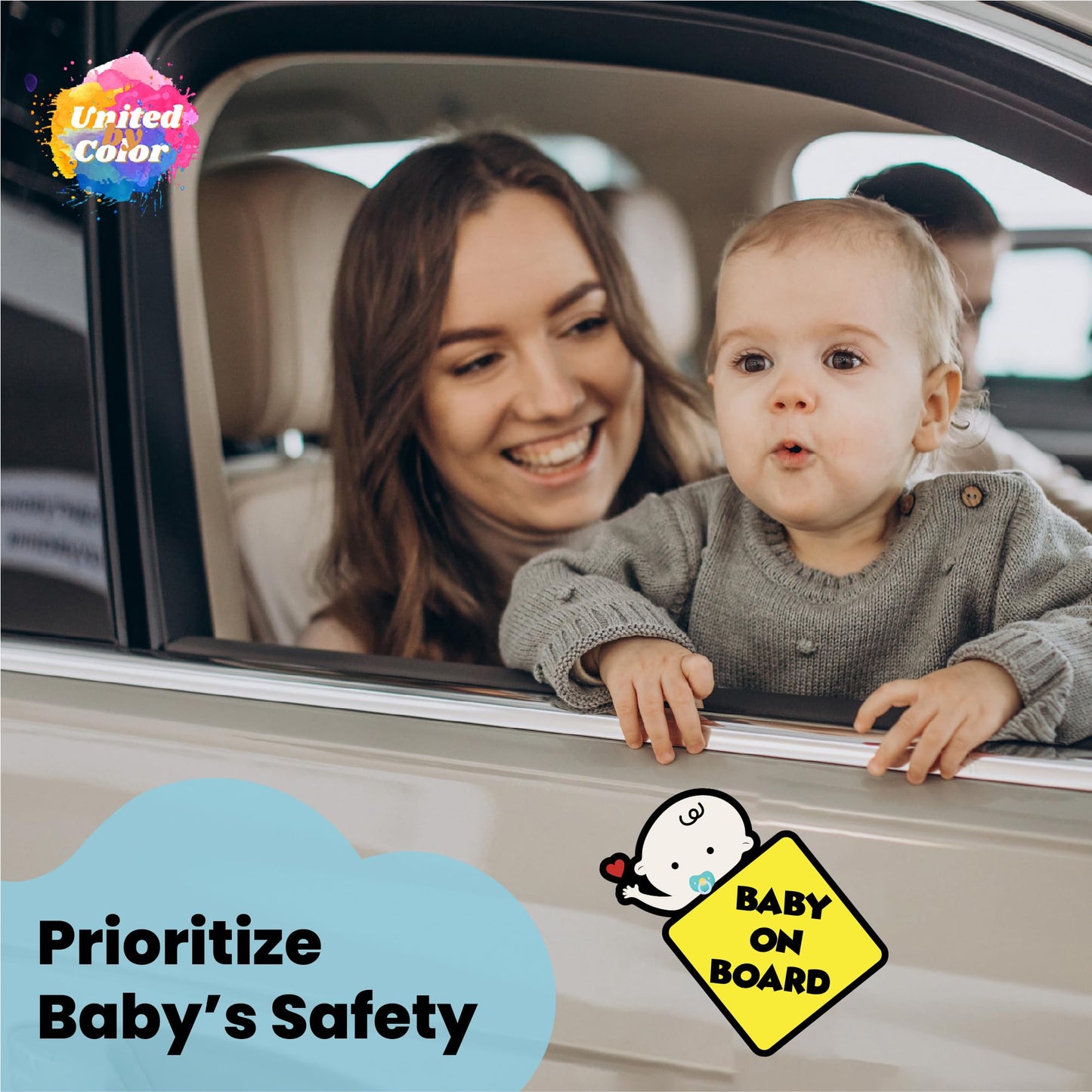 Baby on Board Sticker (2 Pack) - Fade Resistant - Waterproof