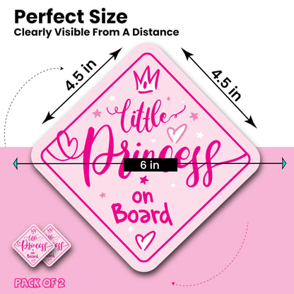 Little Princess On Board (2 Pack)