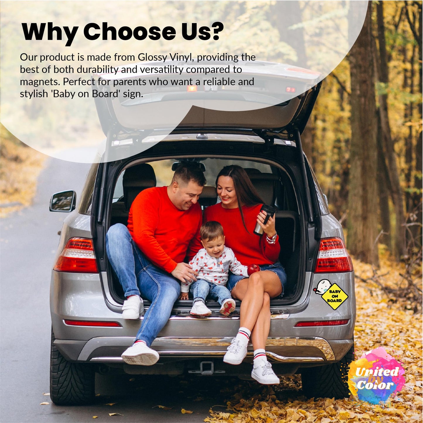 Baby on Board Sticker (2 Pack) - Fade Resistant - Waterproof