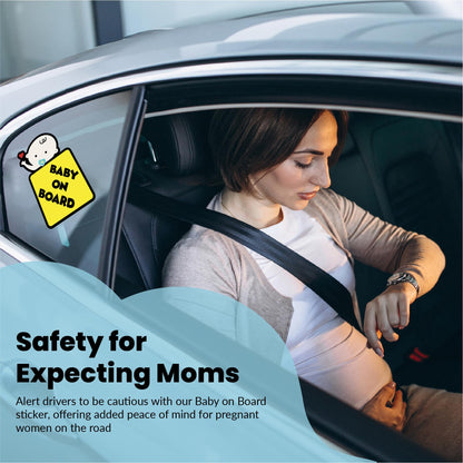 Baby on Board Sticker (2 Pack) - Fade Resistant - Waterproof