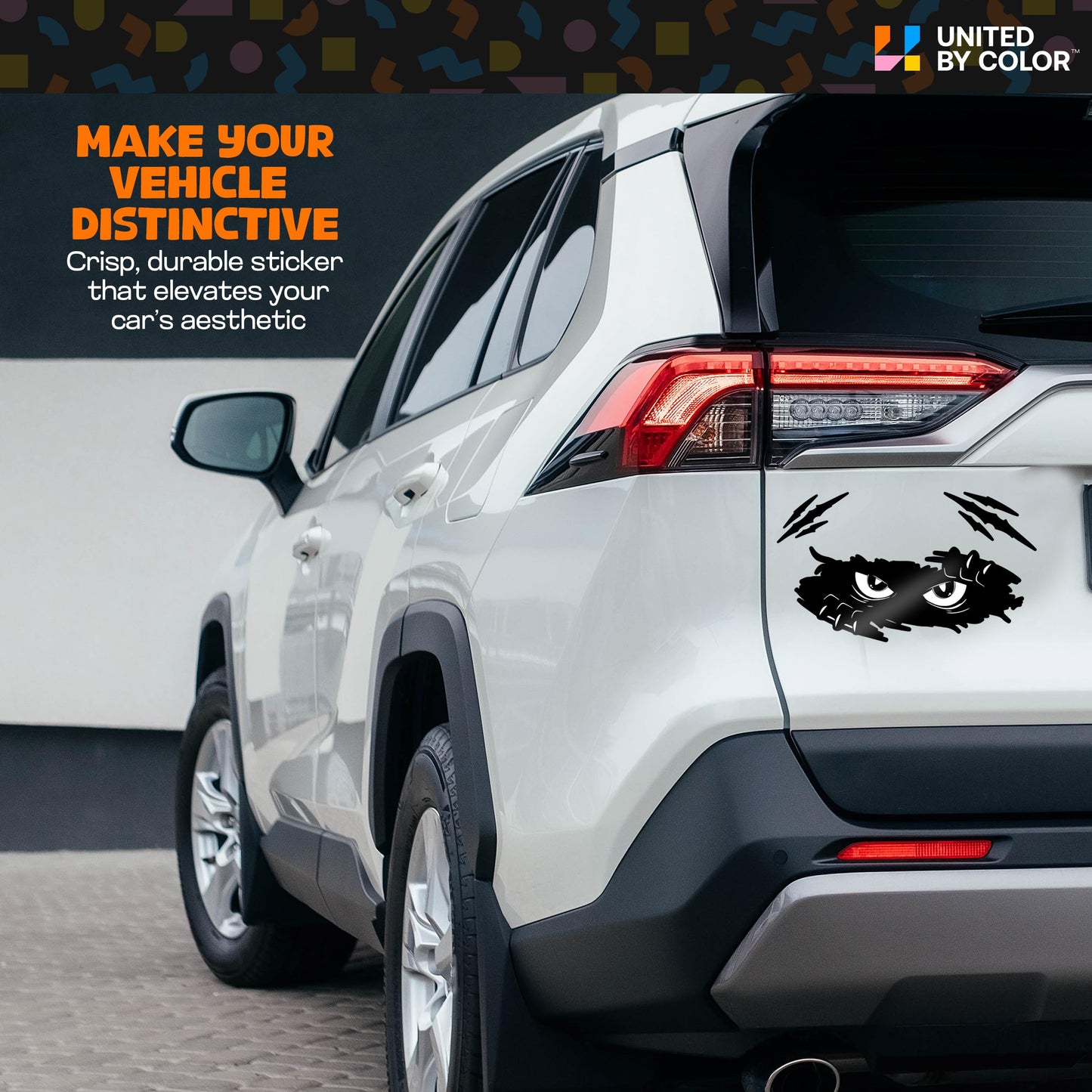 Peeking Monster Sticker (5 Pack) - Fade Resistant - Waterproof