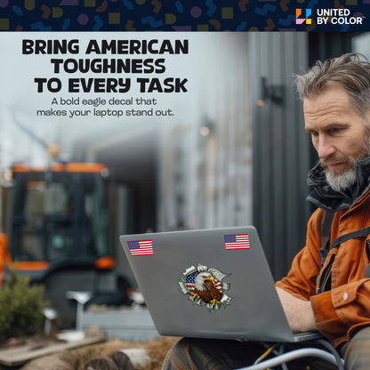 American Flag Stickers (3 Pack)  - Fade Resistant - Waterproof