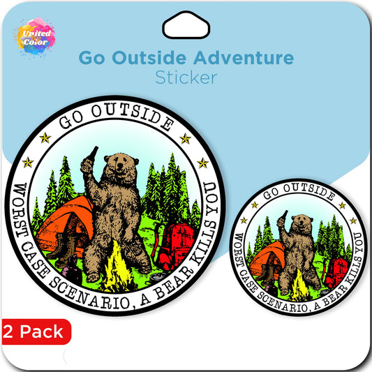 Go Outside Worst Case Scenario A Bear Kills You (2 Pack)