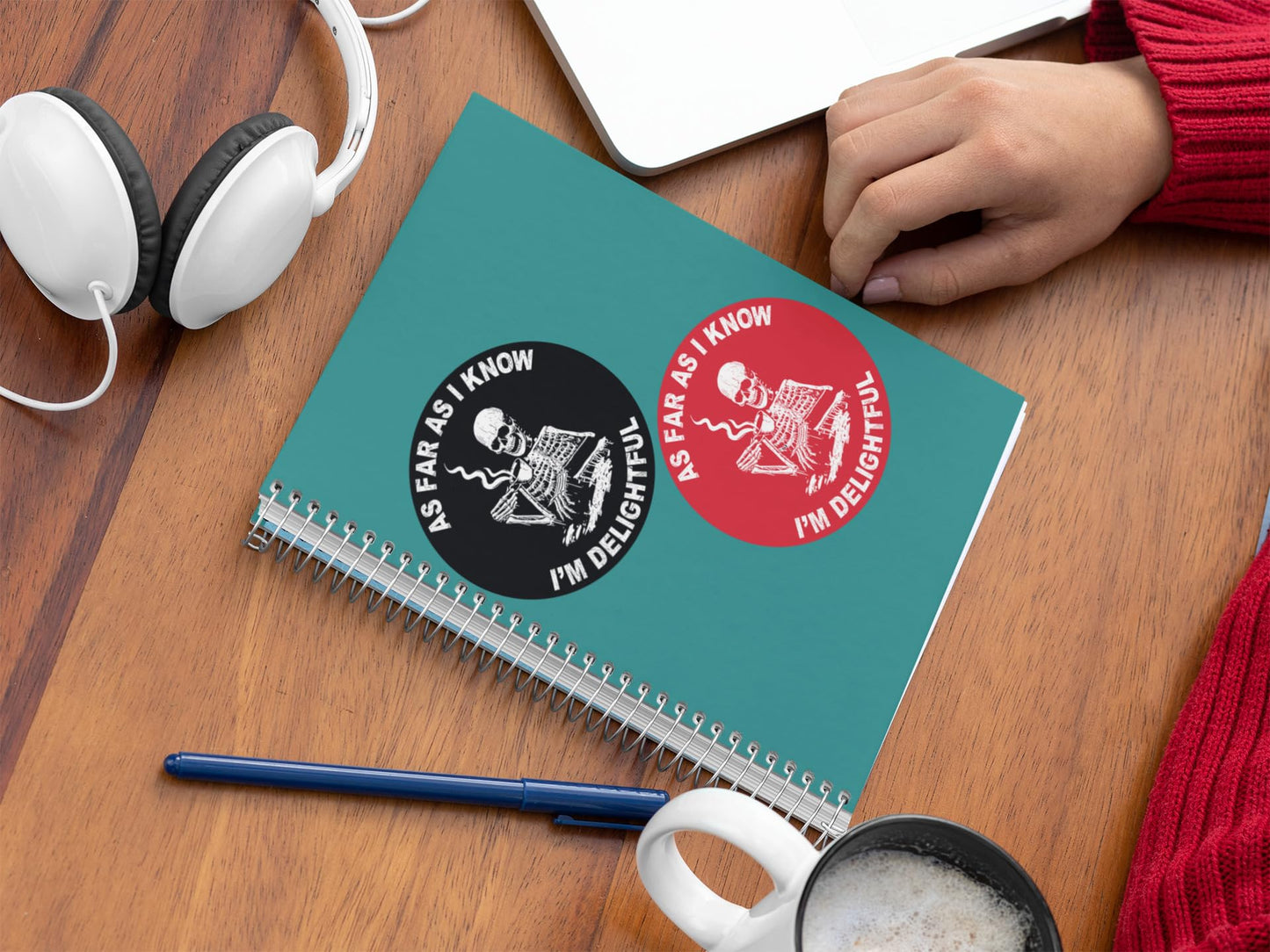 "As Far as I Know I'm Delightful" Sticker (4 Pack) - Fade Resistant - Waterproof