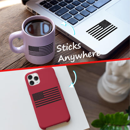 Matte Black American Flag (4 Pack)