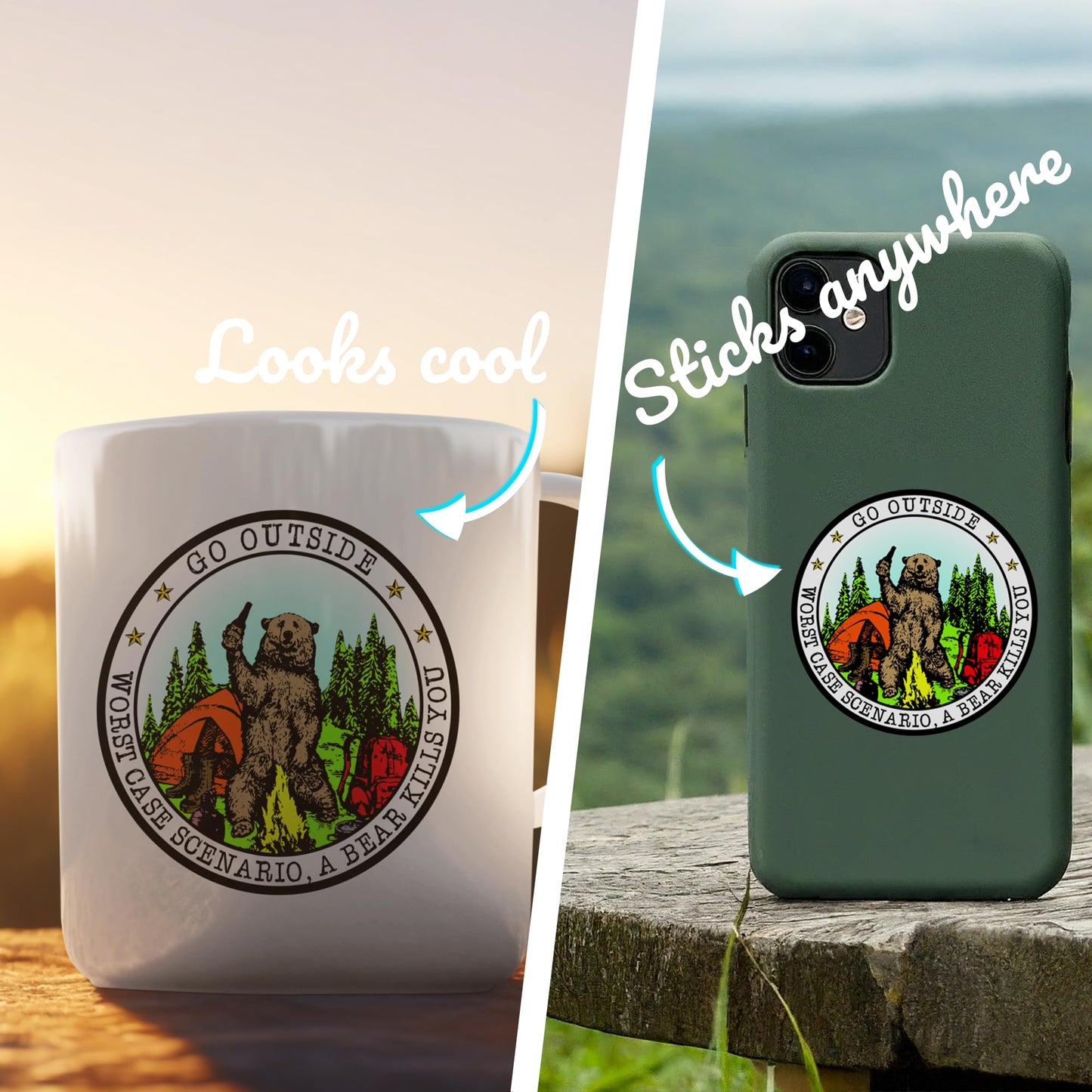 Go Outside Worst Case Scenario A Bear Kills You (2 Pack)