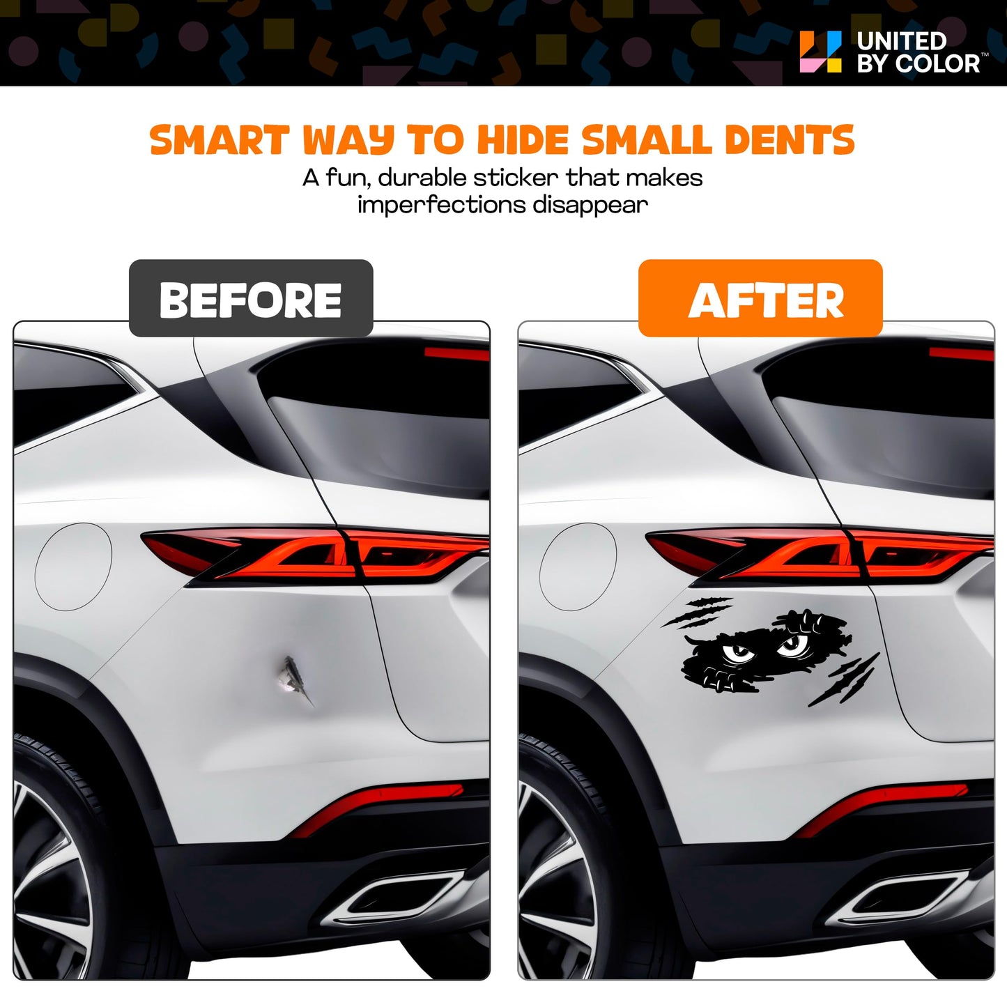 Peeking Monster Sticker (5 Pack) - Fade Resistant - Waterproof