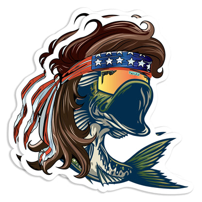 Mullet Bass with US Flag Bandana (2 Pack)