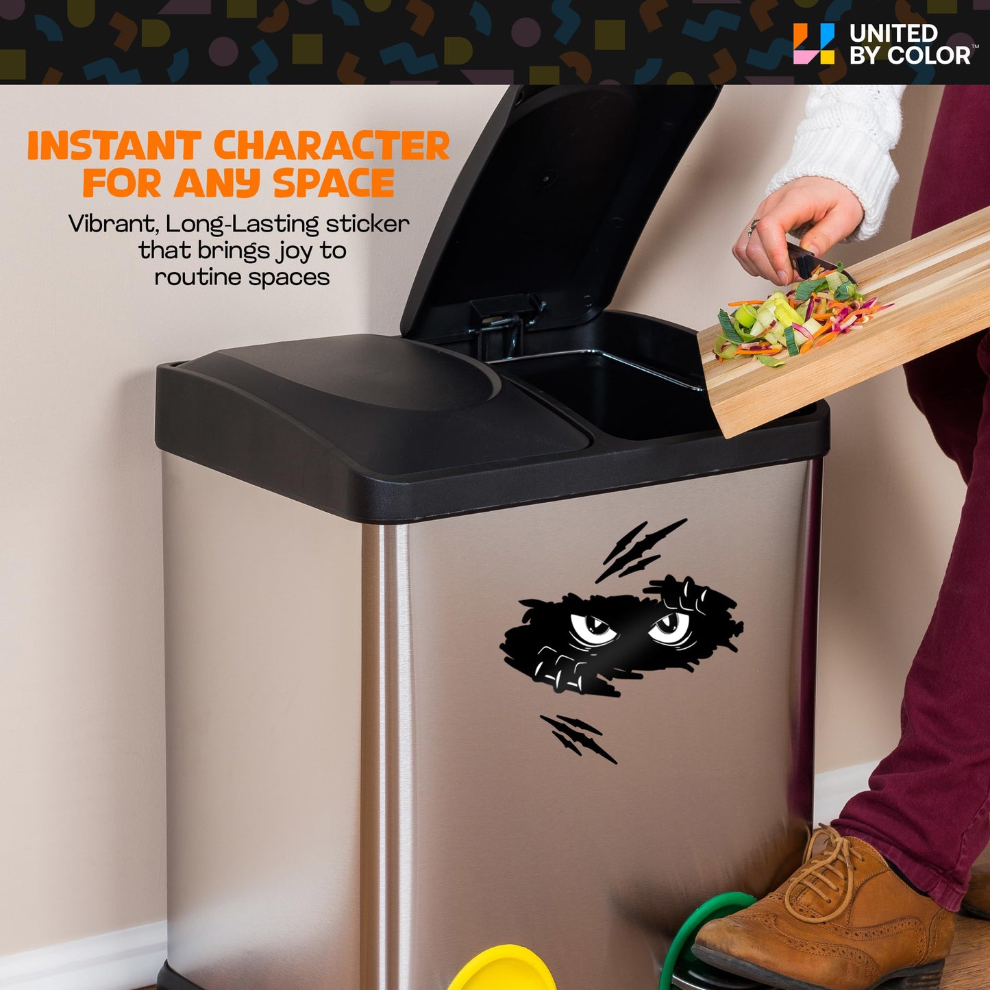 Peeking Monster Sticker (5 Pack) - Fade Resistant - Waterproof