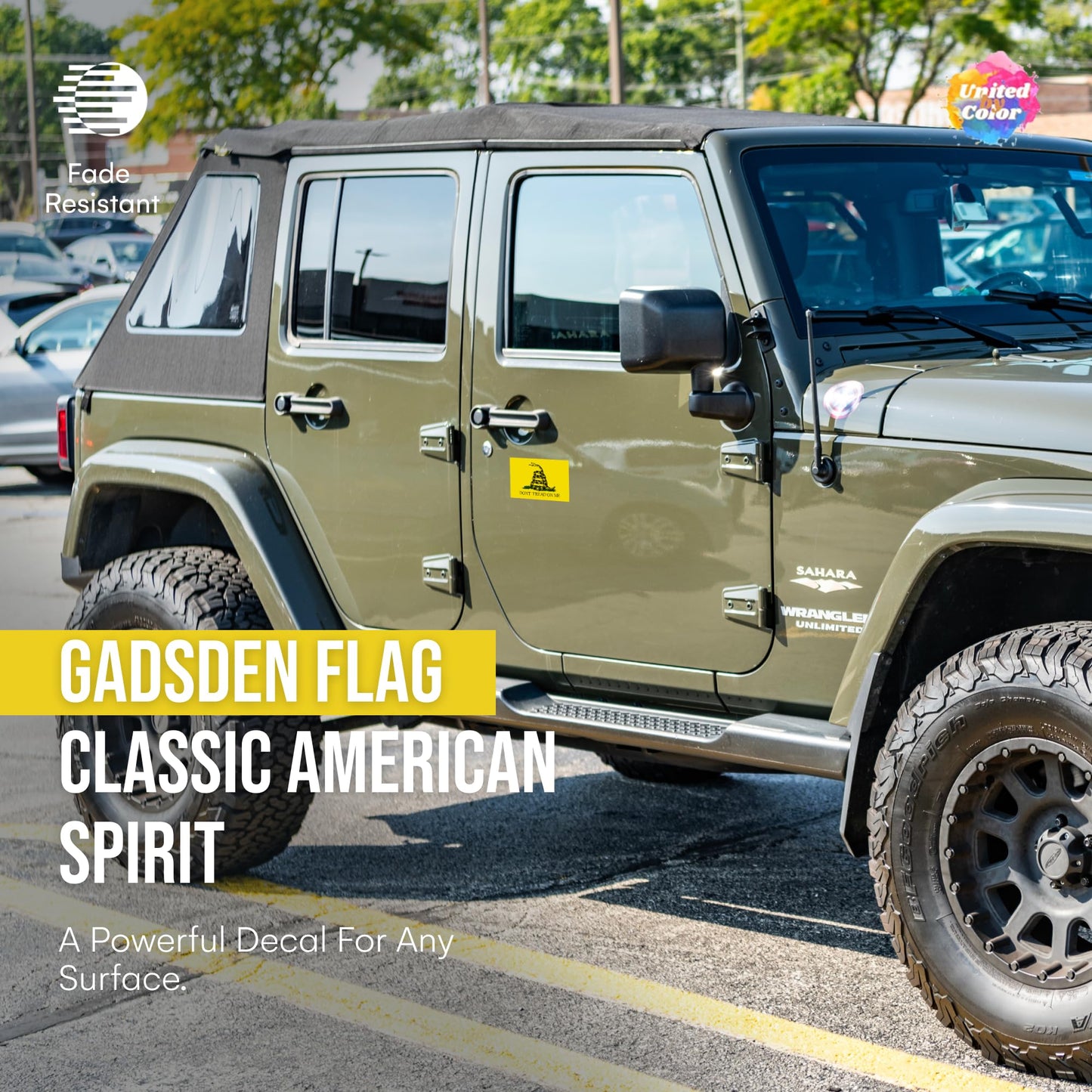 Dont Tread On Me American Flag Stickers (2 Pack) - Fade Resistant - Waterproof