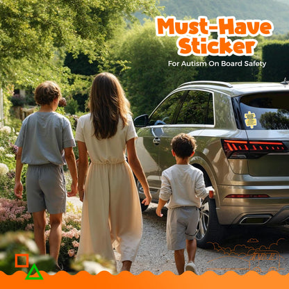 Child with Autism on Board Stickers (2 Pack) - Fade Resistant - Waterproof