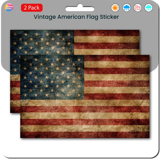 Rustic/Vintage American Flag (2 Pack)