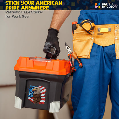 American Flag Sticker (3 Pack) - Fade Resistant - Waterproof