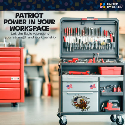 American Flag Stickers (3 Pack)  - Fade Resistant - Waterproof