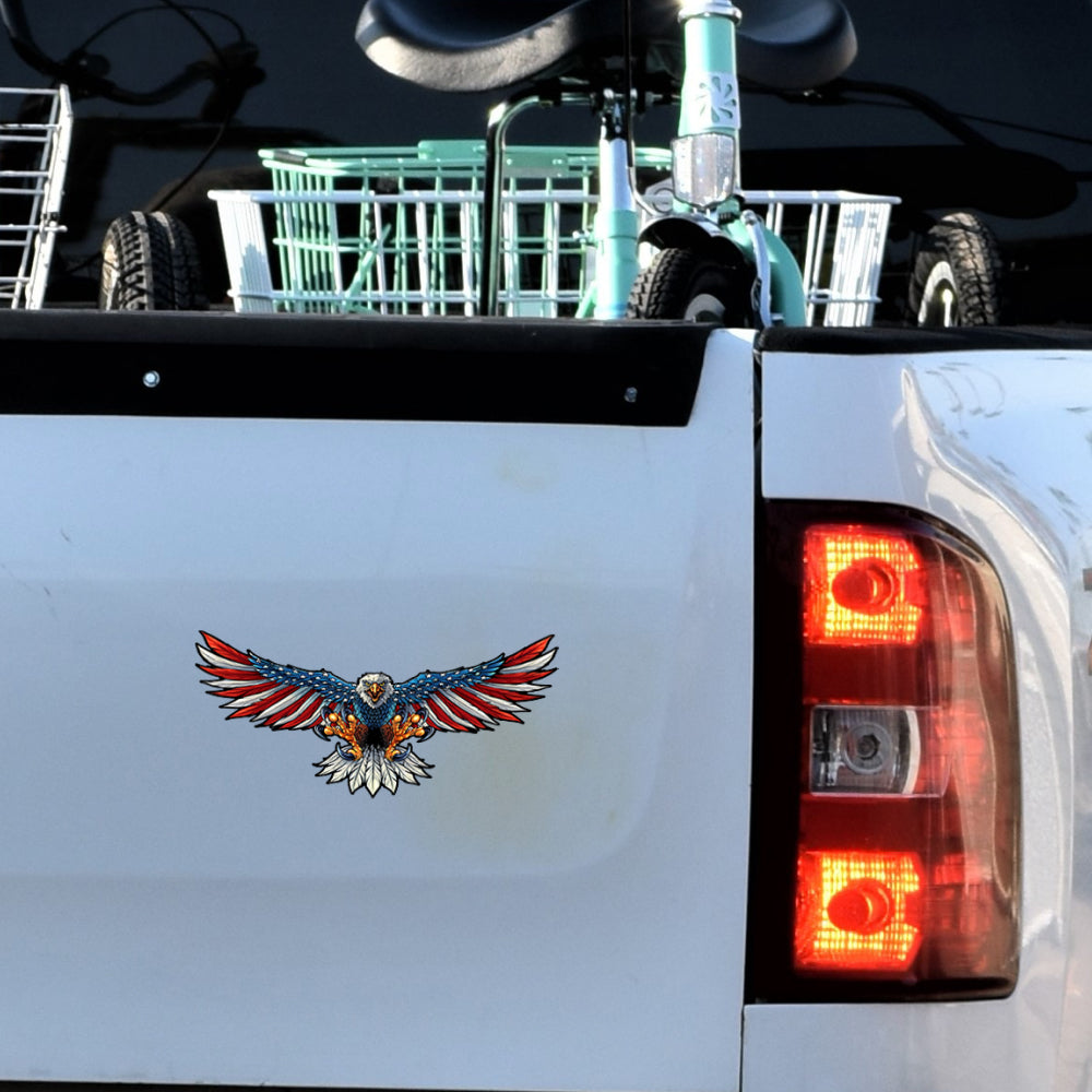 Bald eagle american flag